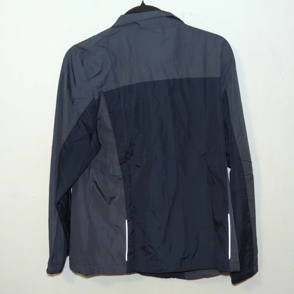 Core365 Windbreaker Jacket Dark Blue + Gray Reflective NEW Women's Size L